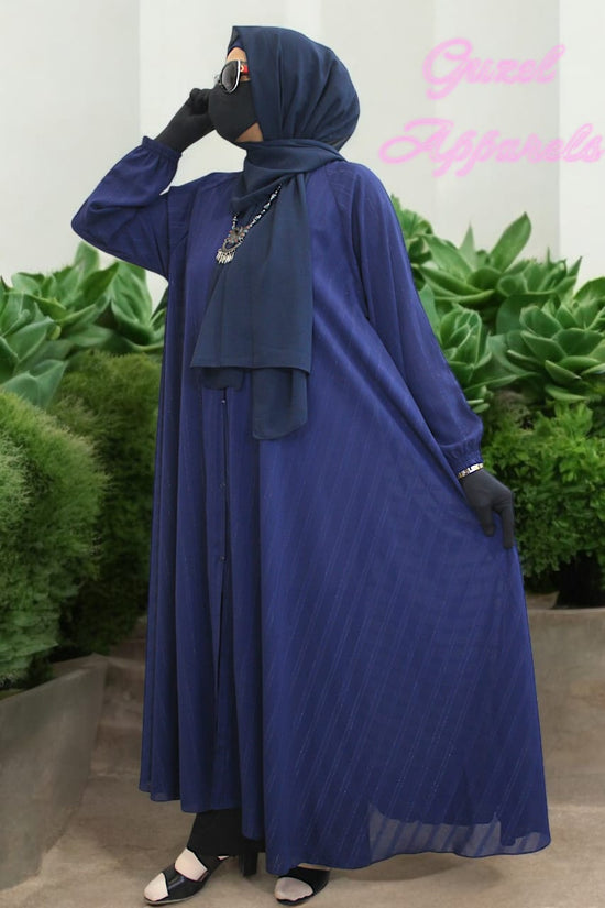 Royal Blue Blush Abaya