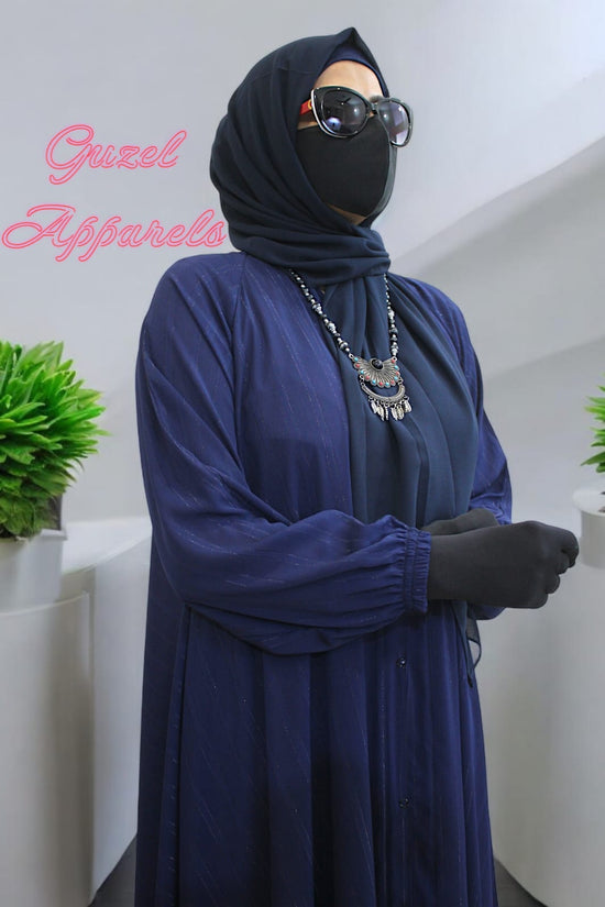 Royal Blue Blush Abaya