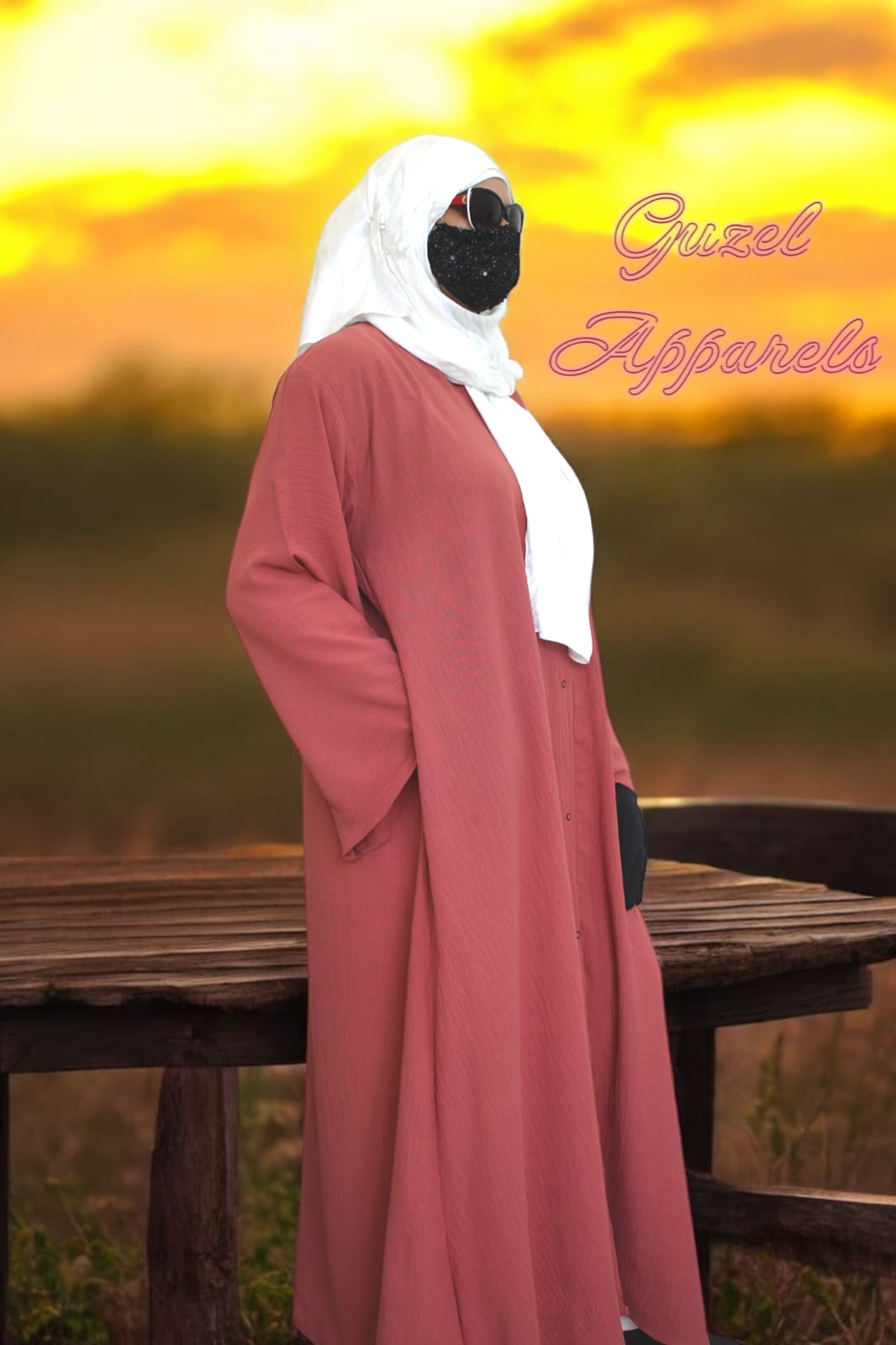 Pink Crush Front Open Abaya