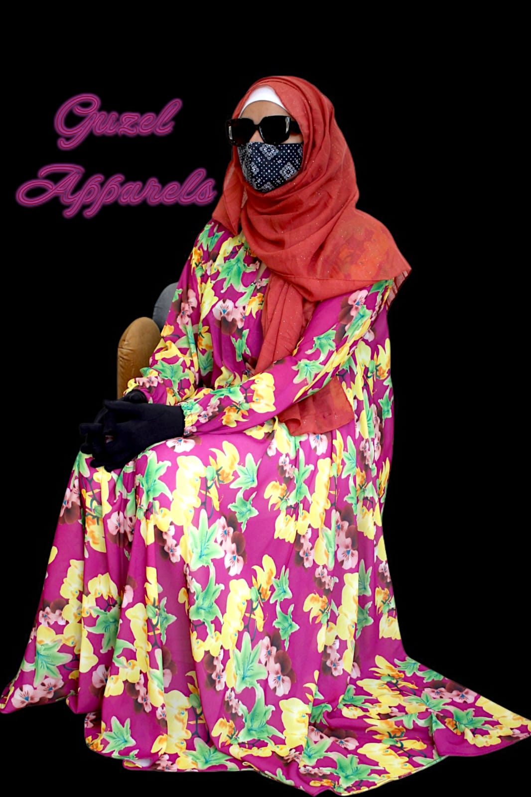 Floral Printed Maxi Abaya