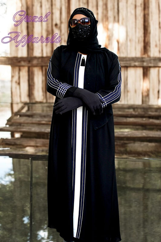 Black Abaya With Tussle & Dori Work