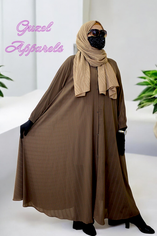 Camel Brown Blush Abaya