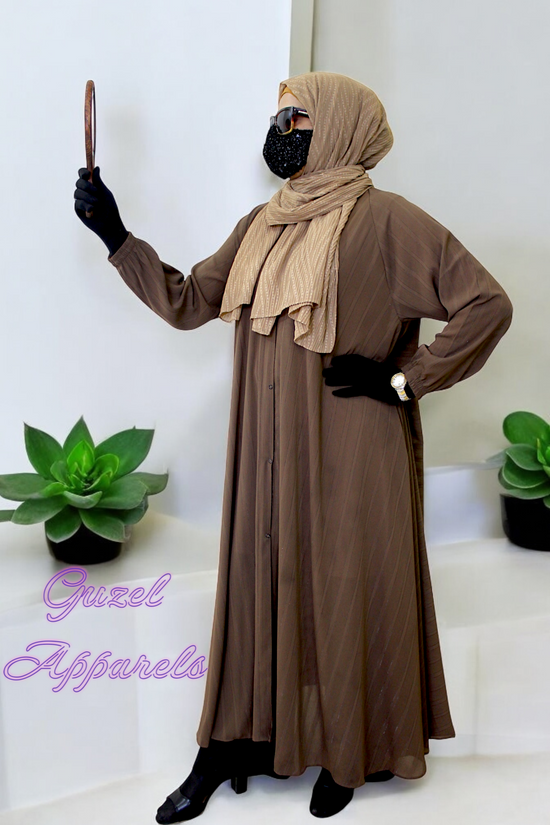 Camel Brown Blush Abaya