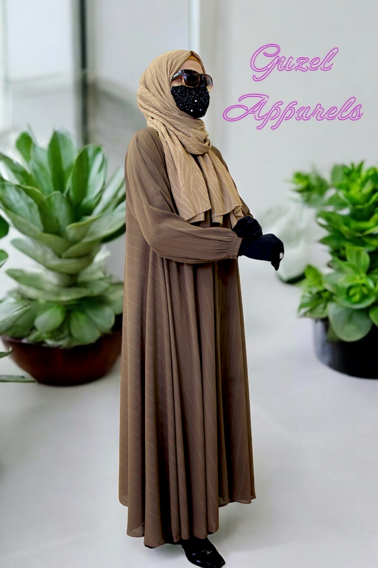 Camel Brown Blush Abaya