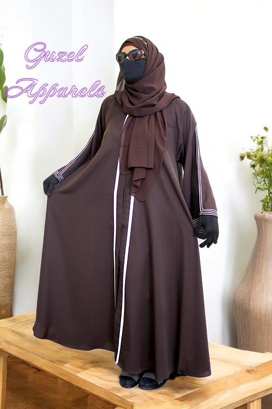 Big Flair Abaya With Bell Sleeves and Dori Work